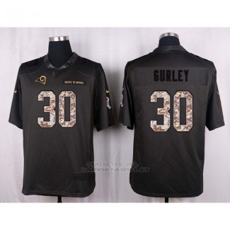 Camiseta Los Angeles Rams Gurley Apagado Gris Nike Anthracite Salute To Service NFL Hombre