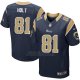 Camiseta Los Angeles Rams Holt Profundo Azul Nike Elite NFL Hombre