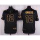 Camiseta Miami Dolphins Griese Negro Nike Elite Pro Line Gold NFL Hombre