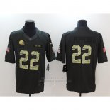Camiseta NFL Anthracite Hombre Cleveland Browns 22 Peppers Negro