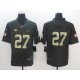 Camiseta NFL Anthracite Hombre Kansas City Chiefs 27 Hunt Negro