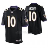 Camiseta NFL Elite Hombre Baltimore Ravens Chris Moore Negro