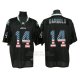 Camiseta NFL Elite Hombre New York Jets 14 Sam Darnold Alternate USA Flag Fashion Negro