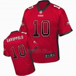 Camiseta NFL Elite Hombre San Francisco 49ers 10 Jimmy Garoppolo Rojo Stitched Drift Fashion