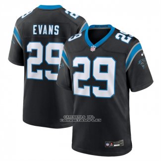Camiseta NFL Game Carolina Panthers Akayleb Evans Negro
