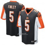 Camiseta NFL Game Cincinnati Bengals Ryan Finley Negro