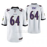 Camiseta NFL Game Hombre Baltimore Ravens Greg Senat Blanco Camiseta NFL Game Hombre Baltimore Ravens Greg Senat Blanco