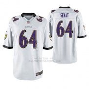 Camiseta NFL Game Hombre Baltimore Ravens Greg Senat Blanco