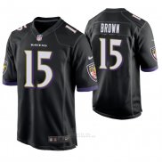 Camiseta NFL Game Hombre Baltimore Ravens Marquise Brown Negro