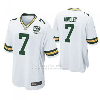 Camiseta NFL Game Hombre Green Bay Packers Brett Hundley Blanco 100th Anniversary