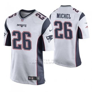 Camiseta NFL Game Hombre New England Patriots Sony Michel Blanco