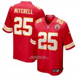 Camiseta NFL Game Kansas City Chiefs Elijah Mitchell Rojo Camiseta NFL Game Kansas City Chiefs Elijah Mitchell Rojo