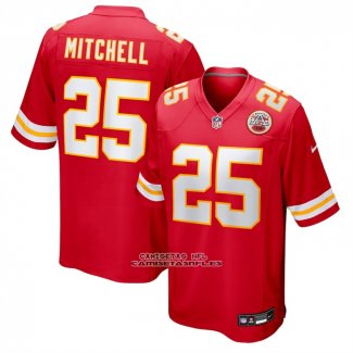 Camiseta NFL Game Kansas City Chiefs Elijah Mitchell Rojo