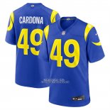 Camiseta NFL Game Los Angeles Rams Joe Cardona Azul Camiseta NFL Game Los Angeles Rams Joe Cardona Azul