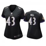 Camiseta NFL Game Mujer Baltimore Ravens Justice Hill Negro