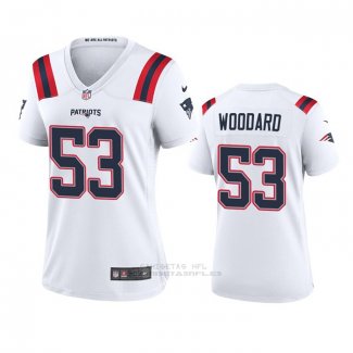 Camiseta NFL Game Mujer New England Patriots Dustin Woodard Blanco