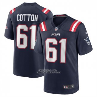 Camiseta NFL Game New England Patriots Lester Cotton Sr Azul