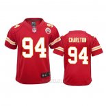 Camiseta NFL Game Nino Kansas City Chiefs Taco Charlton Rojo