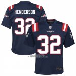 Camiseta NFL Game Nino New England Patriots Treveyon Henderson Azul