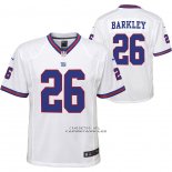 Camiseta NFL Game Nino New York Giants Saquon Barkley Blanco Color Rush