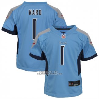 Camiseta NFL Game Nino Tennessee Titans Cameron Ward Azul Claro