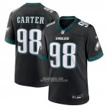 Camiseta NFL Game Philadelphia Eagles Jalen Carter Jugador Alterno Negro Camiseta NFL Game Philadelphia Eagles Jalen Carter Jugador Alterno Negro
