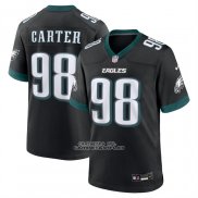 Camiseta NFL Game Philadelphia Eagles Jalen Carter Jugador Alterno Negro