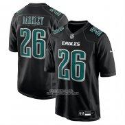 Camiseta NFL Game Philadelphia Eagles Saquon Barkley Carbon Negro