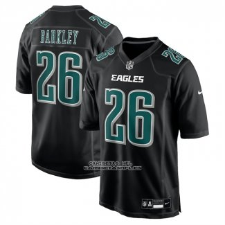 Camiseta NFL Game Philadelphia Eagles Saquon Barkley Carbon Negro