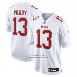 Camiseta NFL Game San Francisco 49ers Brock Purdy Fashion Game Tundra Blanco