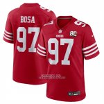 Camiseta NFL Game San Francisco 49ers Nick Bosa 80 Aniversario Rojo