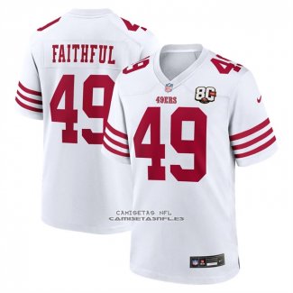 Camiseta NFL Game San Francisco 49ers The Faithful 80th Anniversary Blanco