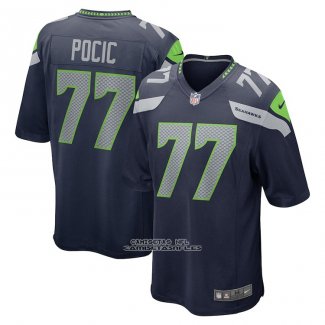 Camiseta NFL Game Seattle Seahawks Ethan Pocic Azul