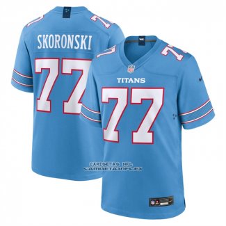 Camiseta NFL Game Tennessee Titans Peter Skoronski Azul1