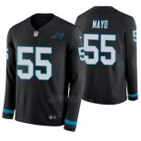 Camiseta NFL Hombre Carolina Panthers David Mayo Negro Therma Manga Larga