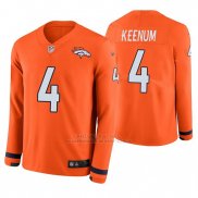 Camiseta NFL Hombre Denver Broncos Case Keenum Naranja Therma Manga Larga