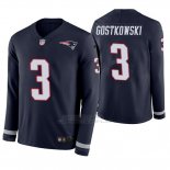 Camiseta NFL Hombre New England Patriots Stephen Gostkowski Azul Therma Manga Larga