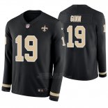 Camiseta NFL Hombre New Orleans Saints Ted Ginn Negro Therma Manga Larga