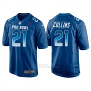 Camiseta NFL Hombre New York Giants 21 Landon Collins Azul NFC 2018 Pro Bowl