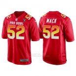 Camiseta NFL Hombre Oakland Raiders 52 Khalil Mack Rojo AFC 2018 Pro Bowl