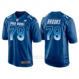 Camiseta NFL Hombre Philadelphia Eagles 79 Brandon Brooks Azul NFC 2018 Pro Bowl
