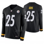 Camiseta NFL Hombre Pittsburgh Steelers Artie Burns Negro Therma Manga Larga