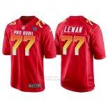 Camiseta NFL Hombre Tennessee Titans 77 Taylor Lewan Rojo AFC 2018 Pro Bowl