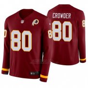 Camiseta NFL Hombre Washington Commanders Jamison Crowder Burgundy Therma Manga Larga