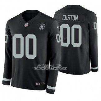 Camiseta NFL Las Vegas Raiders Personalizada Negro Therma Manga Larga