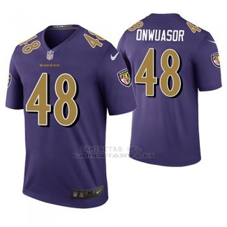 Camiseta NFL Legend Hombre Baltimore Ravens Patrick Onwuasor Violeta Color Rush