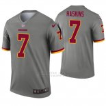 Camiseta NFL Legend Hombre Washington Rojoskins 7 Dwayne Haskins Inverted Gris