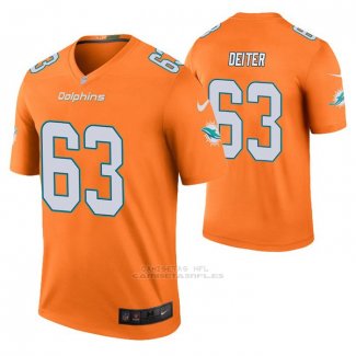Camiseta NFL Legend Miami Dolphins Michael Deiter Color Rush Naranja