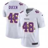 Camiseta NFL Limited Baltimore Ravens Queen Logo Dual Overlap Blanco