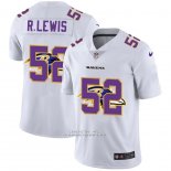Camiseta NFL Limited Baltimore Ravens R.Lewis Logo Dual Overlap Blanco